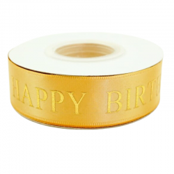 Wstążka złota - Happy Birthday